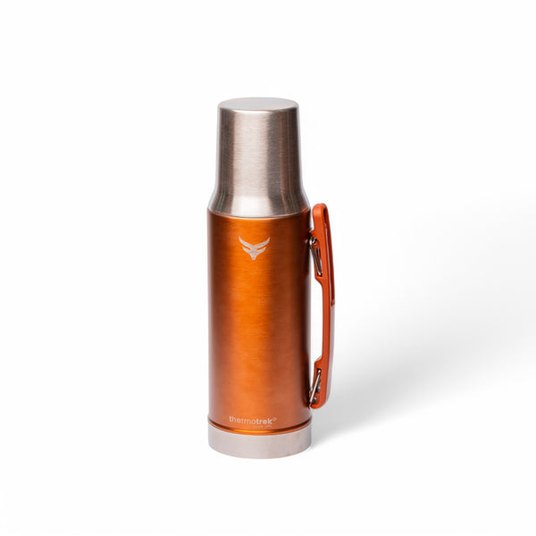 Thermotrek Stainless Steel Insulated Thermos with Handle - 40.6 oz (1200ml), Copper Orange