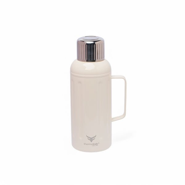 Thermotrek Stainless Steel Insulated Thermos with Handle - 33.8 oz (1000ml), White